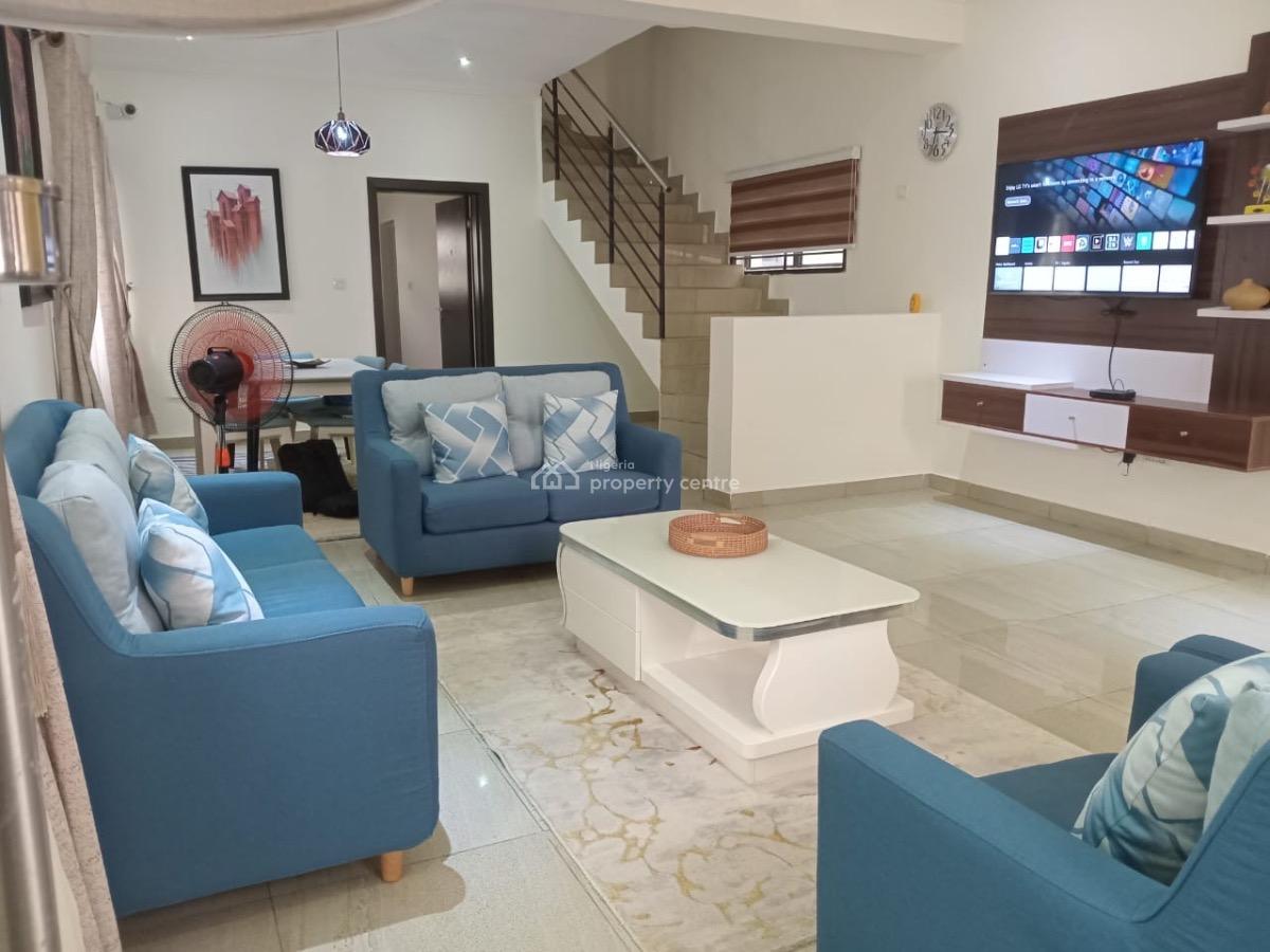 Spacious 4bedroom Serviced 4bedroom Terrace House with a Room Bq, Ikate Elegushi, Lekki, Lagos, Terraced Duplex for Rent