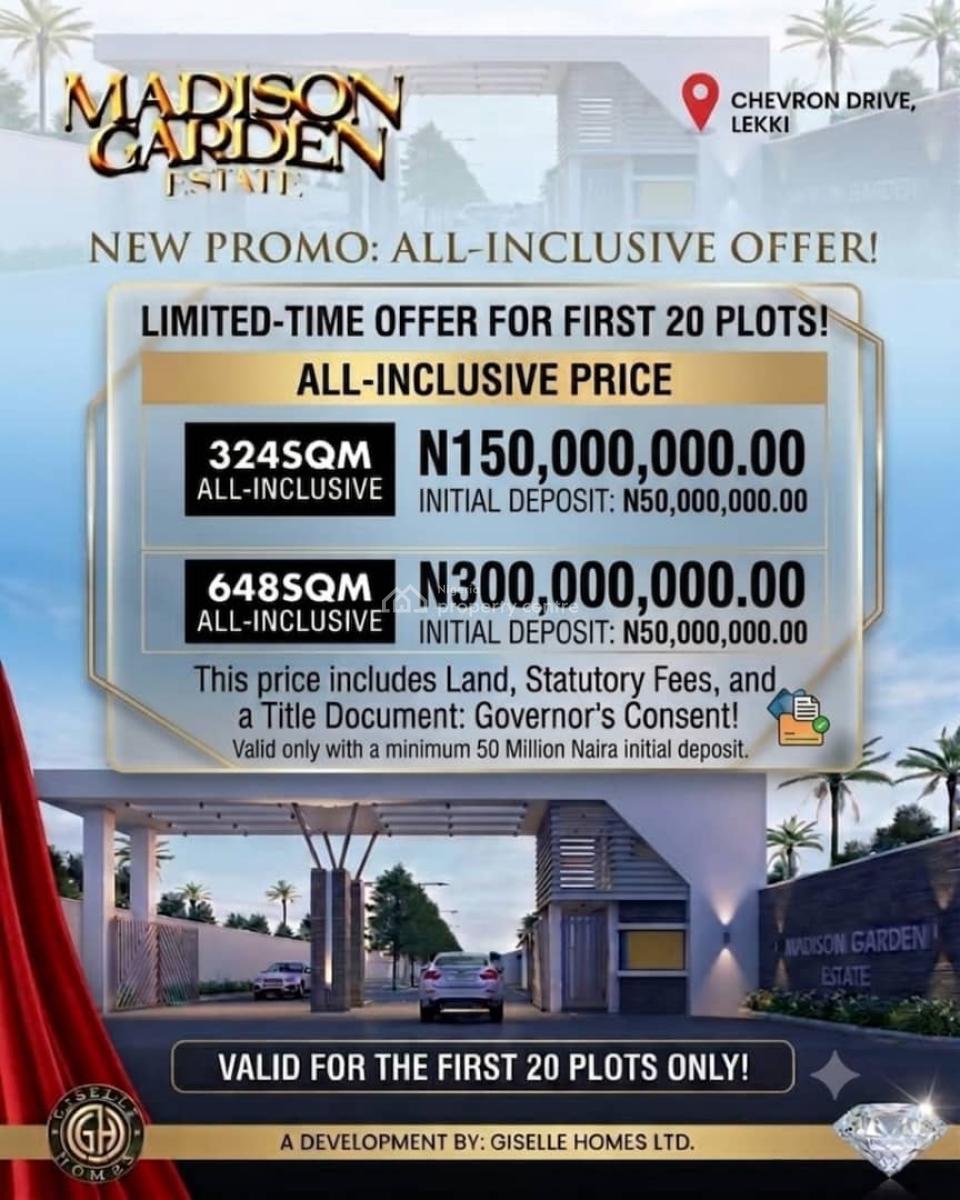 Chevron Drive Dry Governors Consent Land, Chevron, Lekki Phase 1, Lekki, Lagos, Residential Land for Sale