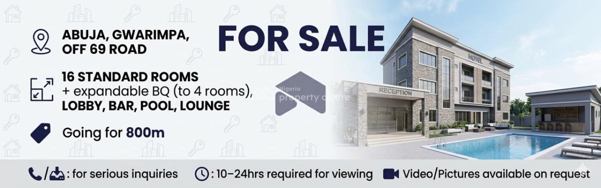 16-room Boutique Hotel, Off 69 Road, Gwarinpa, Abuja, Gwarinpa, Abuja, Hotel / Guest House for Sale