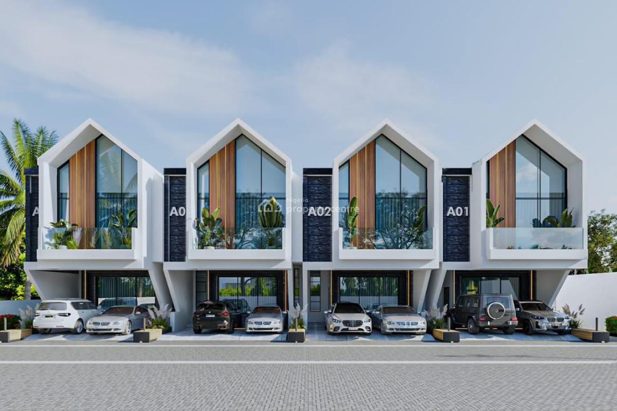 Luxury 3 Bedroom Terrace with Studio Apartment, Atican Beachview Off Lagos Calabar Coastal Highway, Ogombo, Ajah, Lagos, Terraced Duplex for Sale