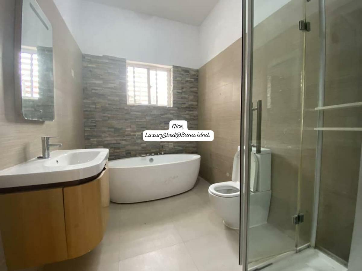 Waterfront Fully Serviced Luxury 3 Bedrooms Apartment Upstairs with Bq,, Banana Island, Ikoyi, Lagos, Flat / Apartment for Rent