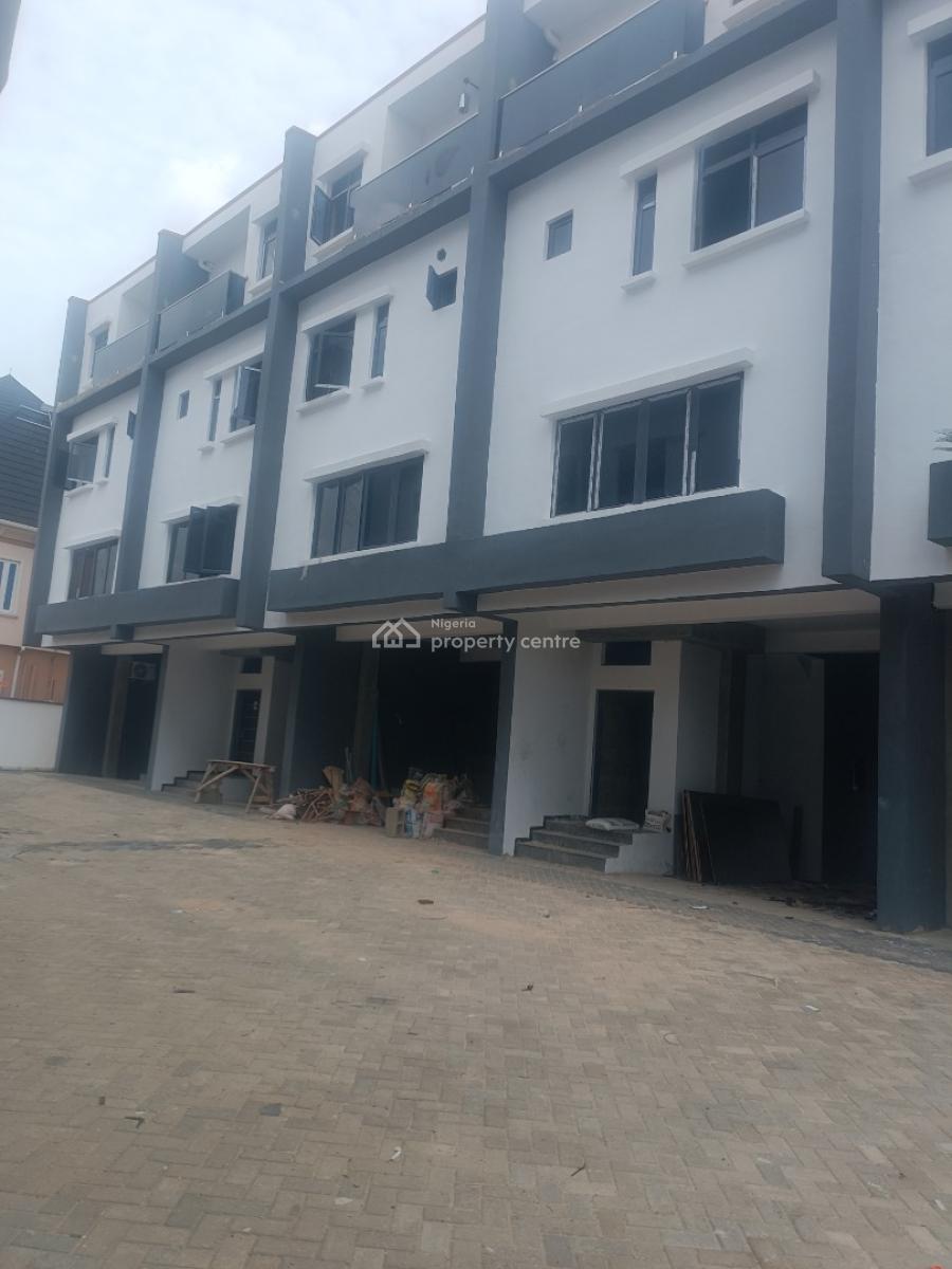 a Carcass 4 Bedroom Terrace Duplex with All Rooms Ensuite & Bq, Medina Estate, Gbagada, Lagos, Terraced Duplex for Sale
