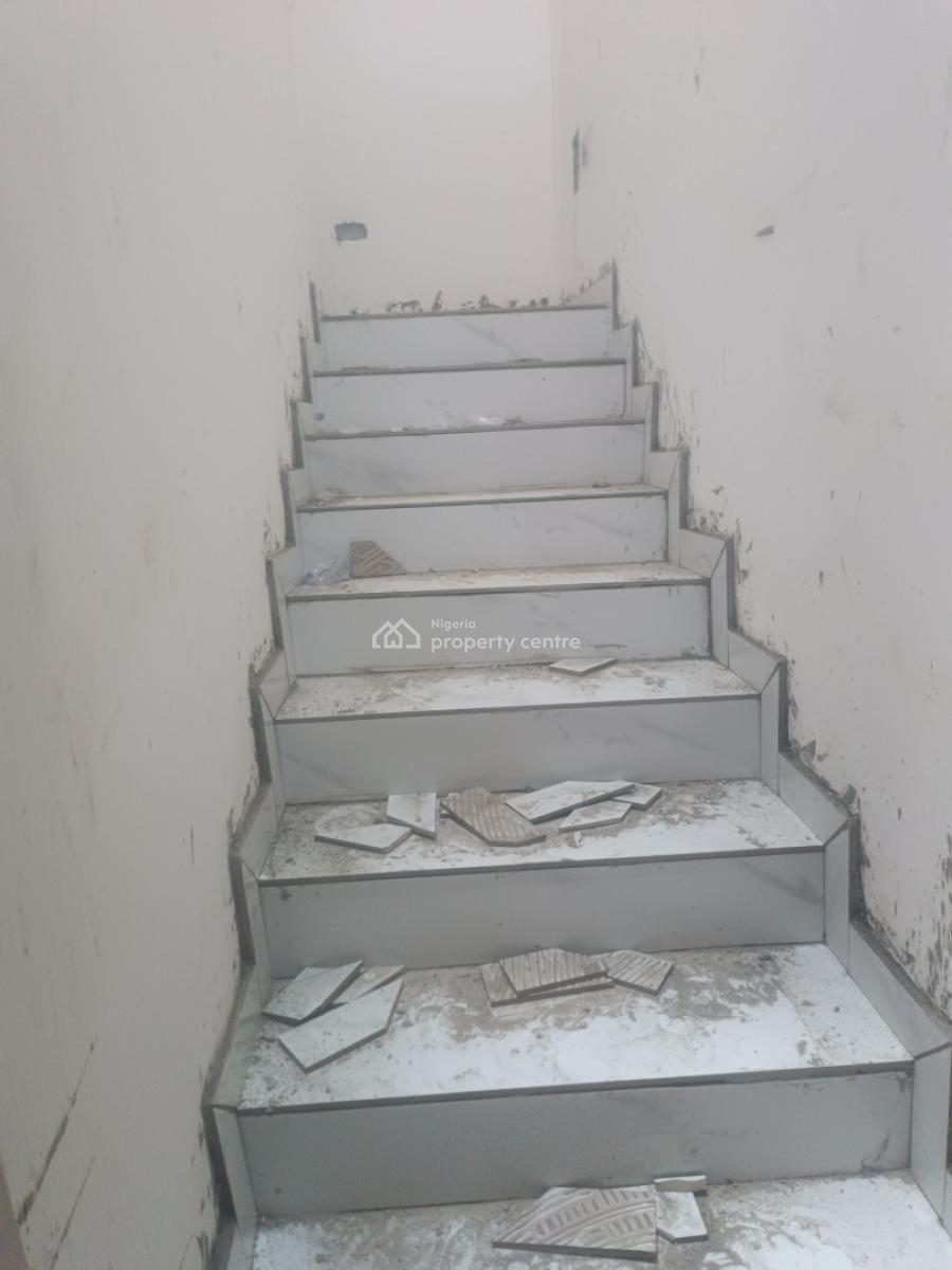 a Carcass 4 Bedroom Terrace Duplex with All Rooms Ensuite & Bq, Medina Estate, Gbagada, Lagos, Terraced Duplex for Sale