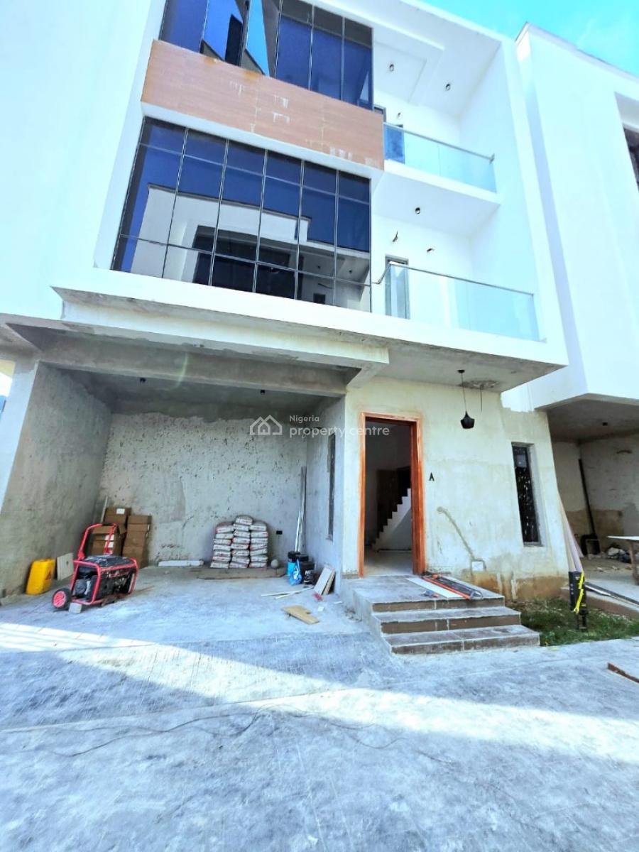Newly Built 4 Bedrooms Terrace Duplex with Bq, Lekki Phase 1, Lekki, Lagos, Terraced Duplex for Sale