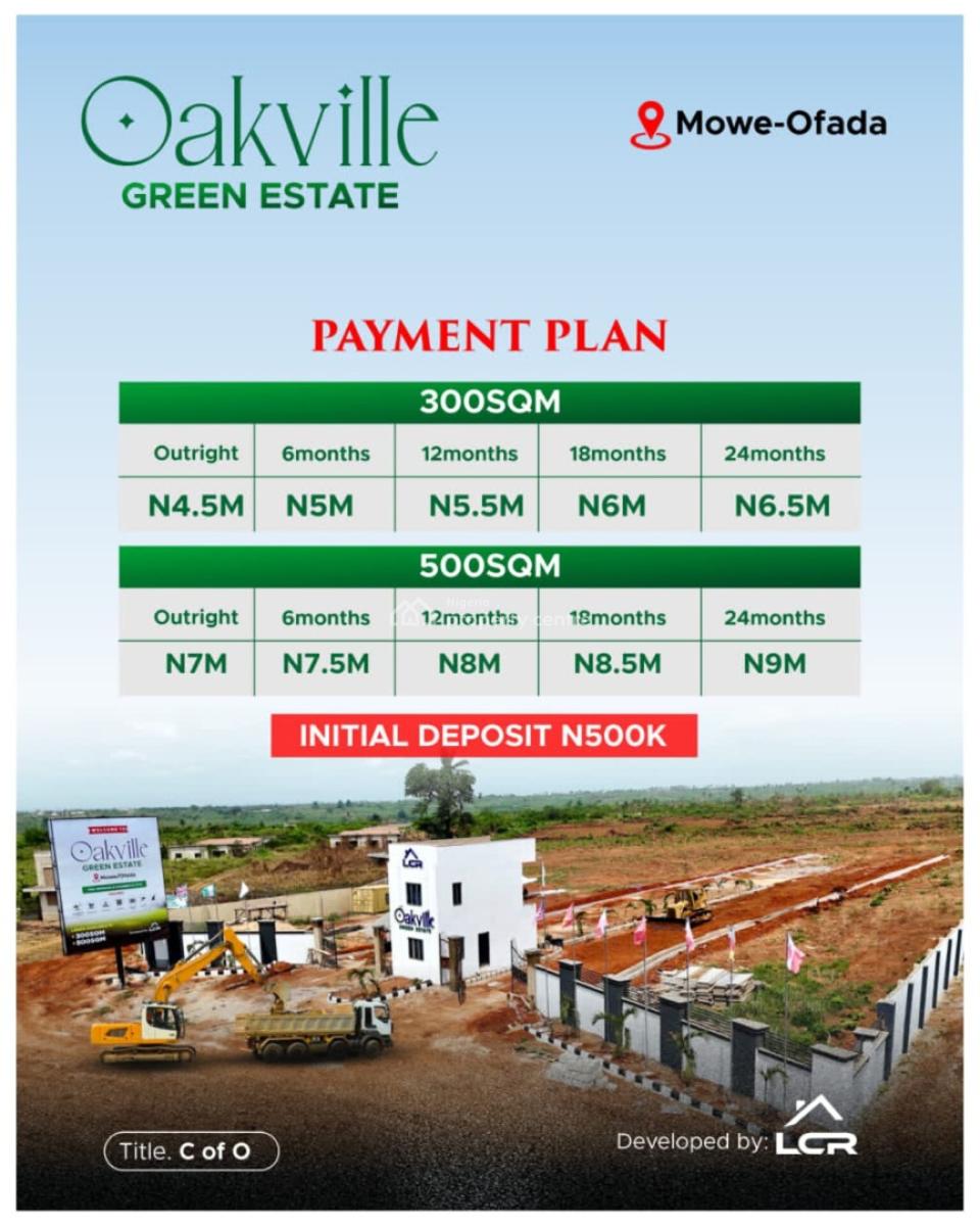 Oakville Green  Estate,  Mowe-ofada*with 24months Payment Plan, Mowe Ofada, Ogun, Mowe Ofada, Ogun, Residential Land for Sale