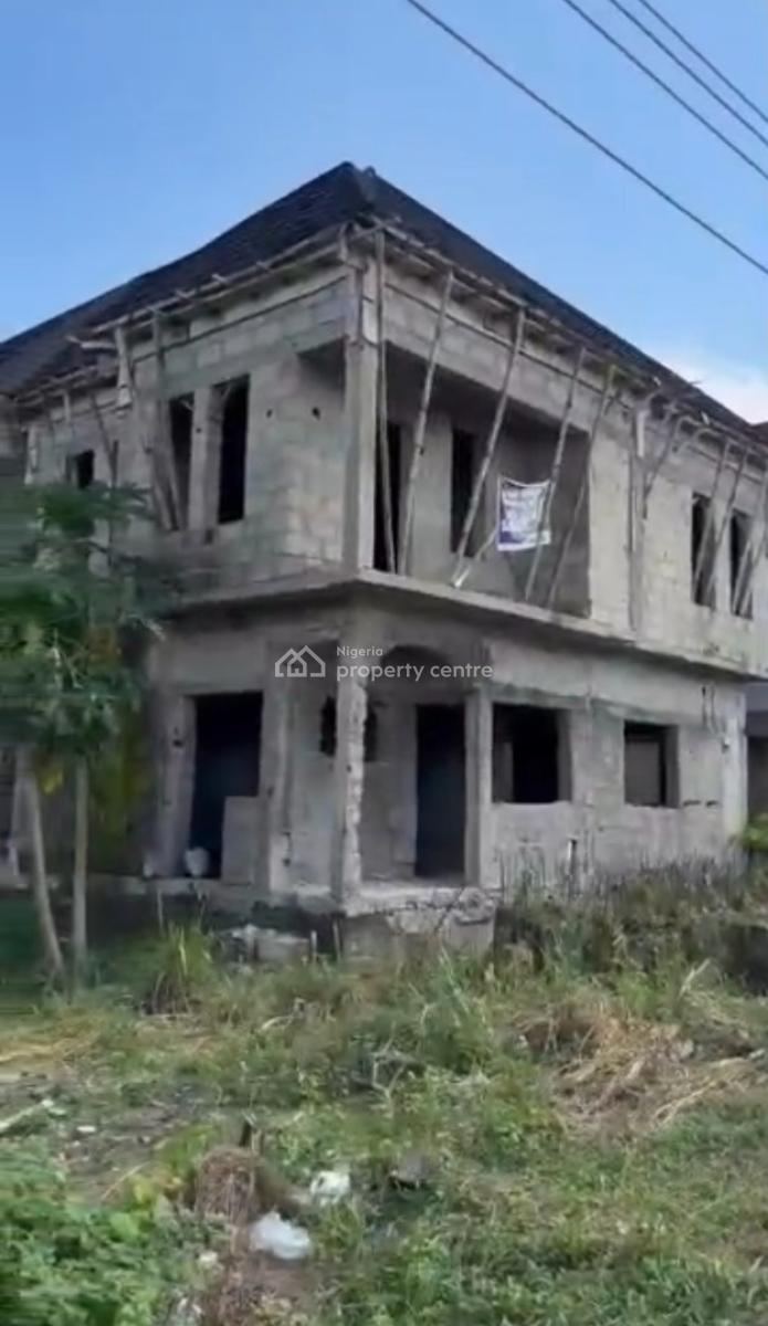 Carcass 4 Bedrooms Semi Detached Duplex House, Beechwood Estate, Imalete Alafia, Ibeju Lekki, Lagos, Semi-detached Duplex for Sale