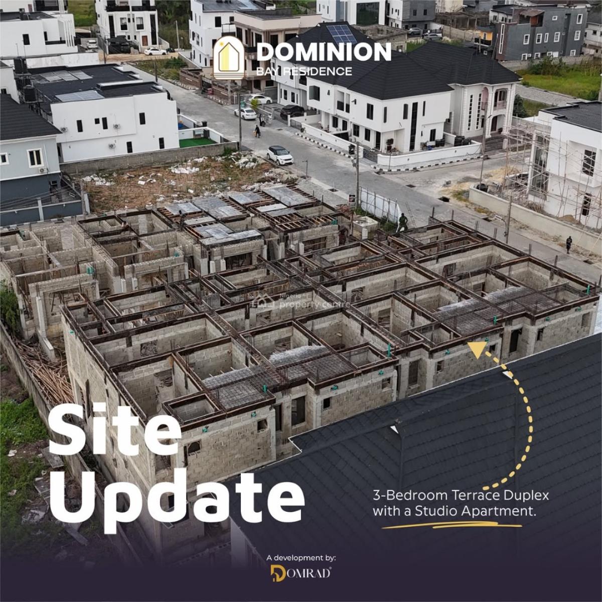 3 Bedroom Terrace Plus Bq in a Secured Environment Lekki, at Atican, Massive 3 Bedroom at Atican Beach , Along The Coastal Road , Vi Lagos, Victoria Island Extension, Victoria Island (vi), Lagos, Terraced Duplex for Sale