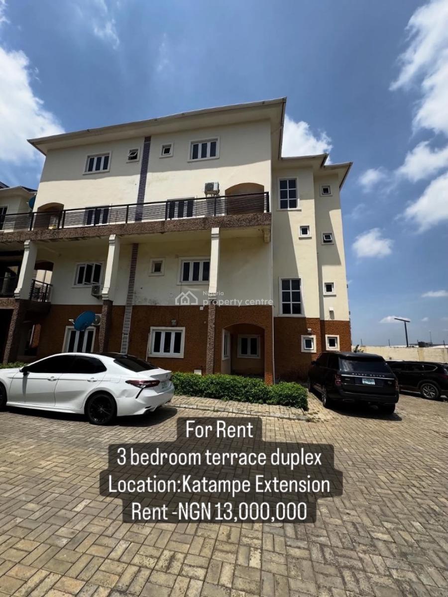 3 Bedroom Terrace, Katampe Extension, Katampe, Abuja, Terraced Duplex for Rent