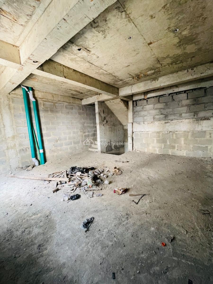 Top Quality 4 Bedroom Terrace Duplex with a Bq in a Secured Estate, Semi Finished Home with Garage, Bq in a Secured Estate, Gbagada, Lagos, Terraced Duplex for Sale