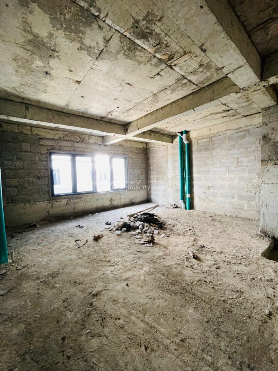 Top Quality 4 Bedroom Terrace Duplex with a Bq in a Secured Estate, Semi Finished Home with Garage, Bq in a Secured Estate, Gbagada, Lagos, Terraced Duplex for Sale