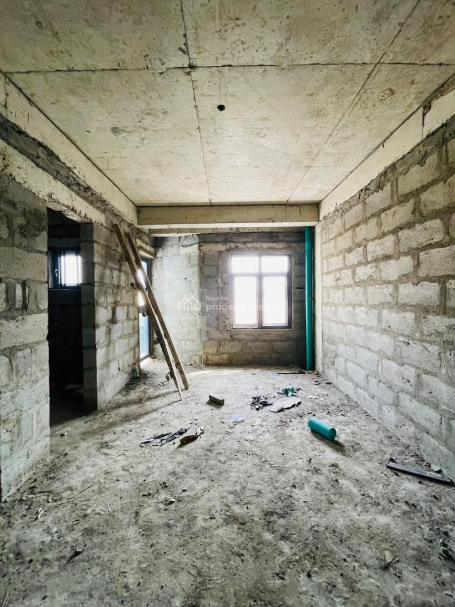 Top Quality 4 Bedroom Terrace Duplex with a Bq in a Secured Estate, Semi Finished Home with Garage, Bq in a Secured Estate, Gbagada, Lagos, Terraced Duplex for Sale