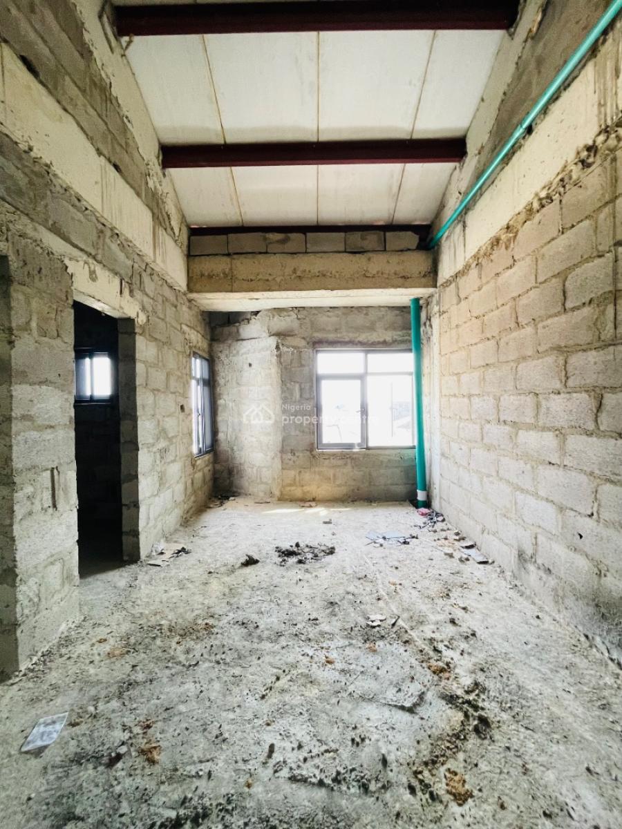 Top Quality 4 Bedroom Terrace Duplex with a Bq in a Secured Estate, Semi Finished Home with Garage, Bq in a Secured Estate, Gbagada, Lagos, Terraced Duplex for Sale