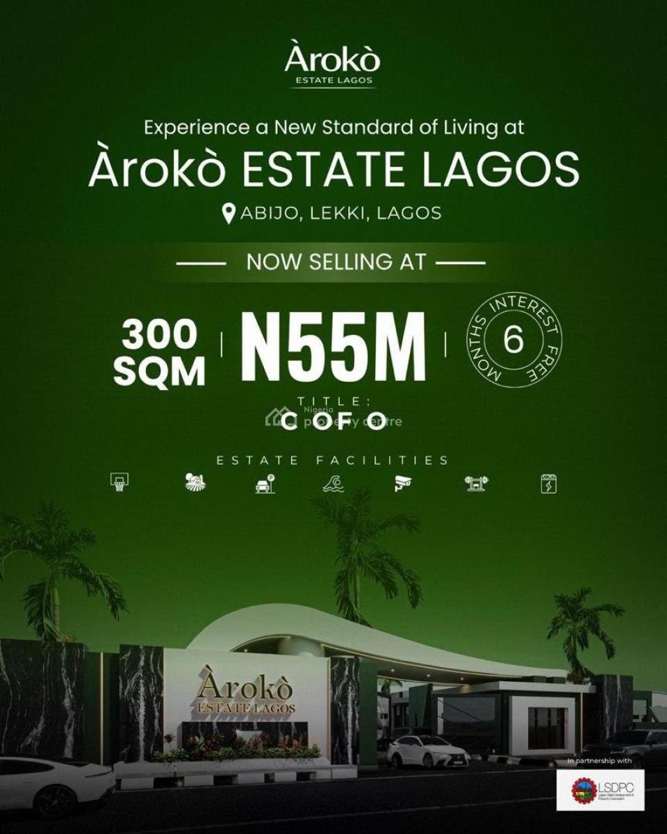 Plots of Land in a Secure and Prestigious Estate, Àrokò Estate, Abijo, Lekki, Lagos, Mixed-use Land for Sale