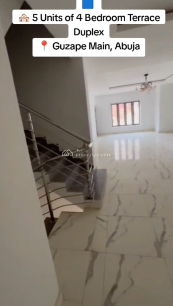 5 Units of 4bedroom Terrace Duplexes +bq Each, Guzape Main, Guzape District, Abuja, Terraced Duplex for Sale