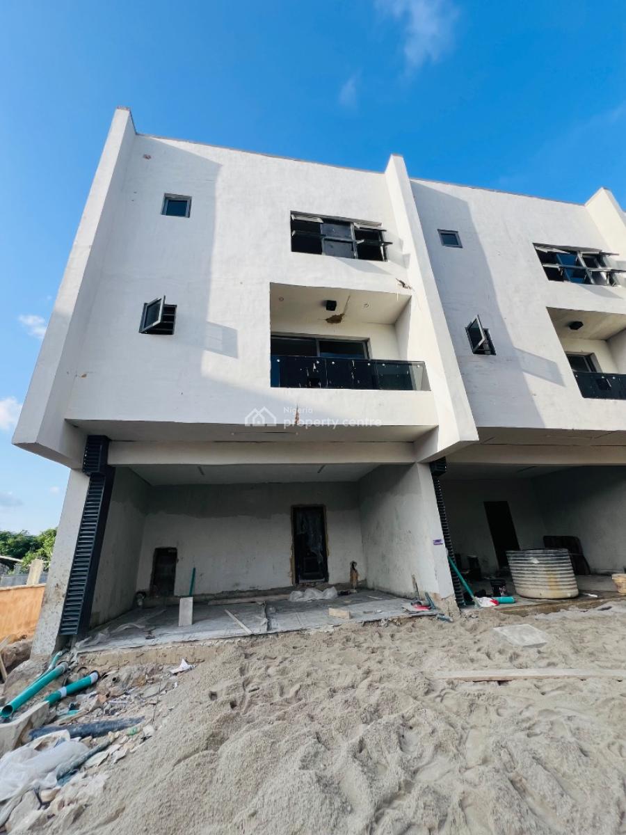 Standard Newly Built 4 Bedroom Terrace Duplex with Bq, Exclusive Terraces with Solar, Garage and Bq in a Well Secured Estate, Surulere, Lagos, Terraced Duplex for Sale
