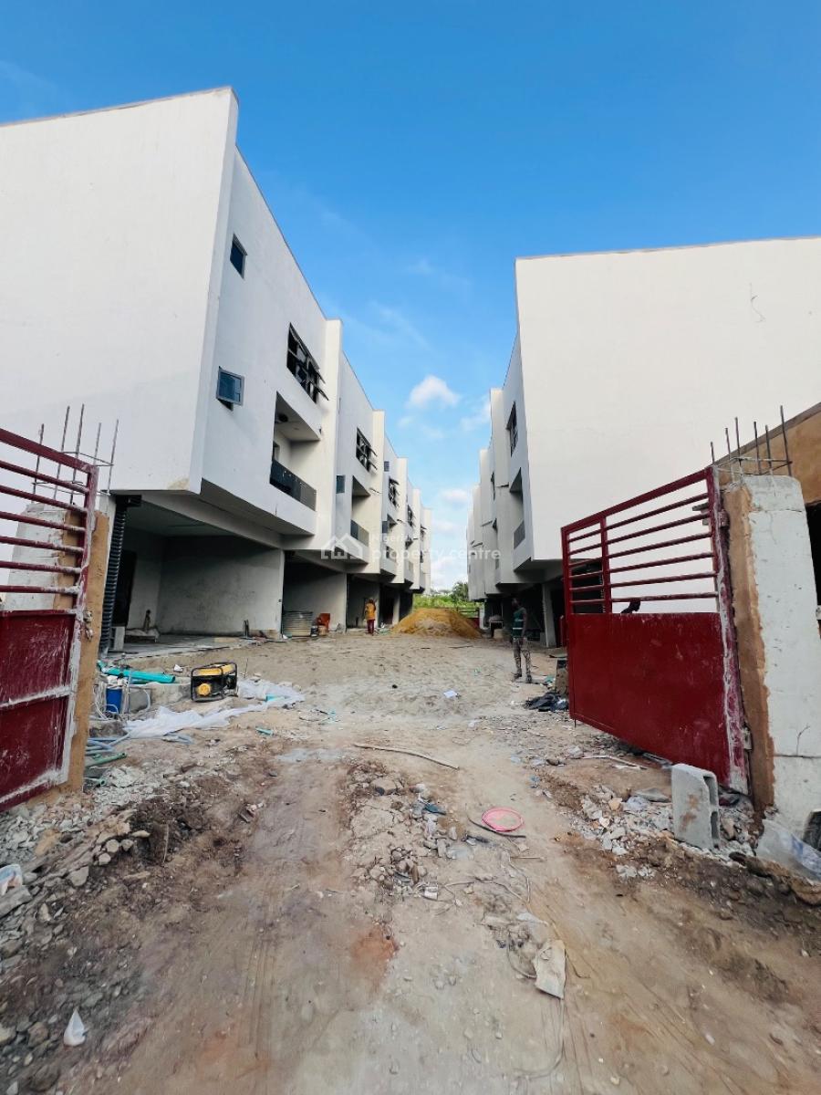 Standard Newly Built 4 Bedroom Terrace Duplex with Bq, Exclusive Terraces with Solar, Garage and Bq in a Well Secured Estate, Surulere, Lagos, Terraced Duplex for Sale