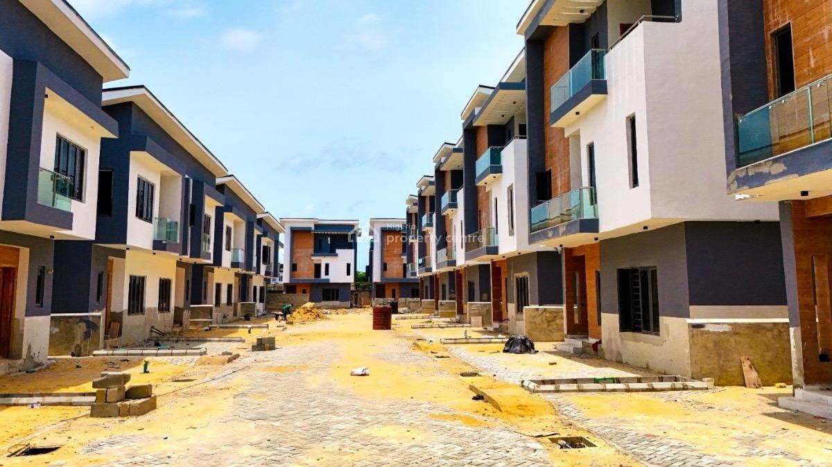 Affordable 3 Bedrooms Terrace with Bq, The Ambiance ,oko-ado, Behind Lagos Business School, Sangotedo, Ajah, Lagos, Terraced Duplex for Sale