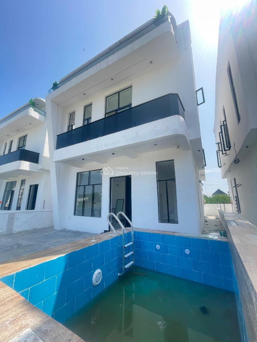 4 Bed Fully Detached Duplex with  Pool, Luxury Living Room, and Bq, Ajah, Lagos, Detached Duplex for Sale