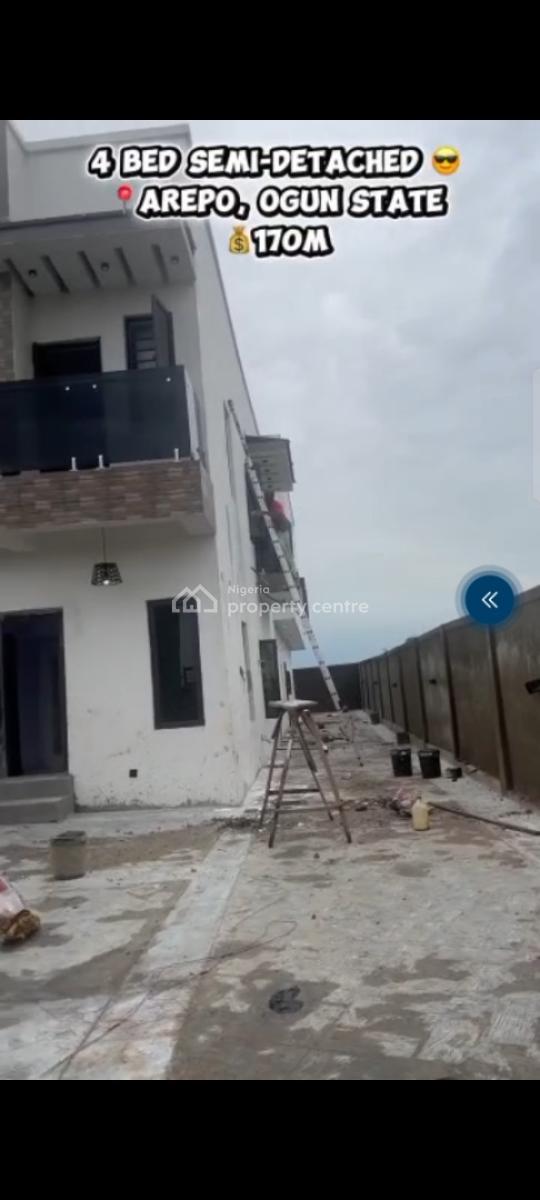 Brand Newly  4 Bedroom Semi Detached Duplex in a Private Estate.  *fea, Berger, Arepo, Ogun, Semi-detached Duplex for Sale