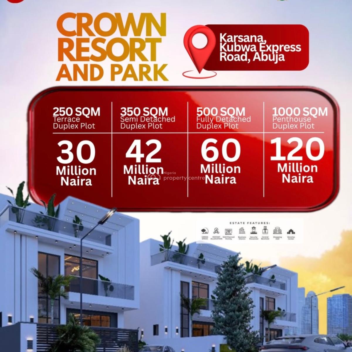 Affordable and Verified Dry Land for Buy and Build, Crown Resort Locate Close to Mini Golf Course Off Karsana - Kubwa Road, Karsana, Abuja, Mixed-use Land for Sale