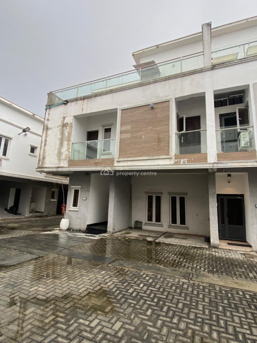 Real Good 4 Bedroom Terraced with a Very Large Balcony Sit Out !, Orchid Road , in a Secured Estate , Has Two Balconies, Lekki, Lagos, Terraced Duplex for Rent