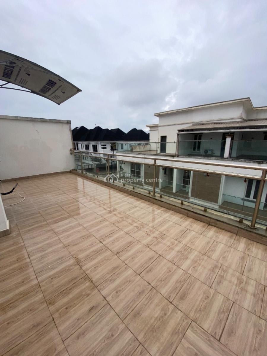 Real Good 4 Bedroom Terraced with a Very Large Balcony Sit Out !, Orchid Road , in a Secured Estate , Has Two Balconies, Lekki, Lagos, Terraced Duplex for Rent