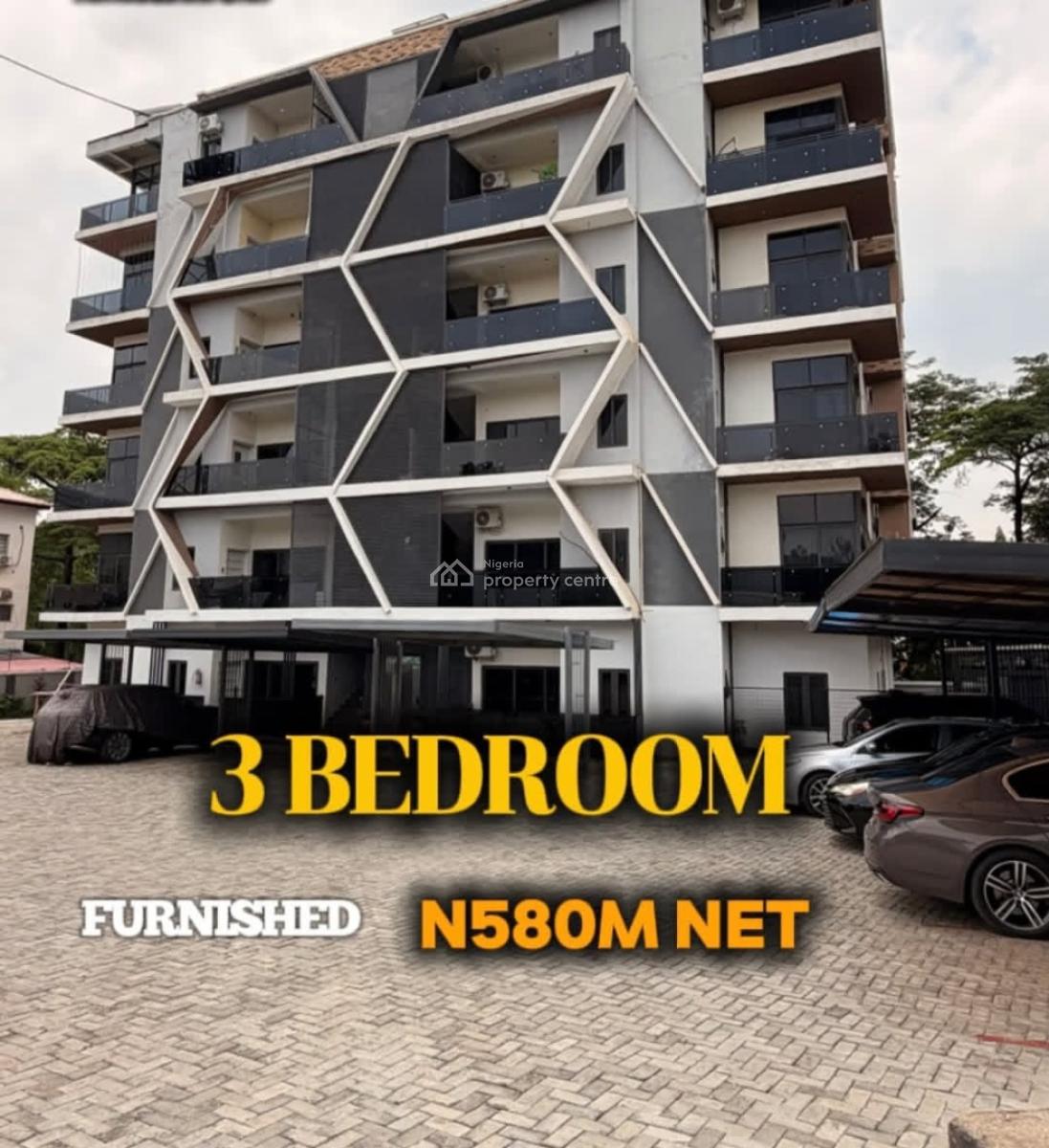 Fully Furnished 3 Bedrooms Apartment, By Farmers Market, Maitama District, Abuja, Block of Flats for Sale