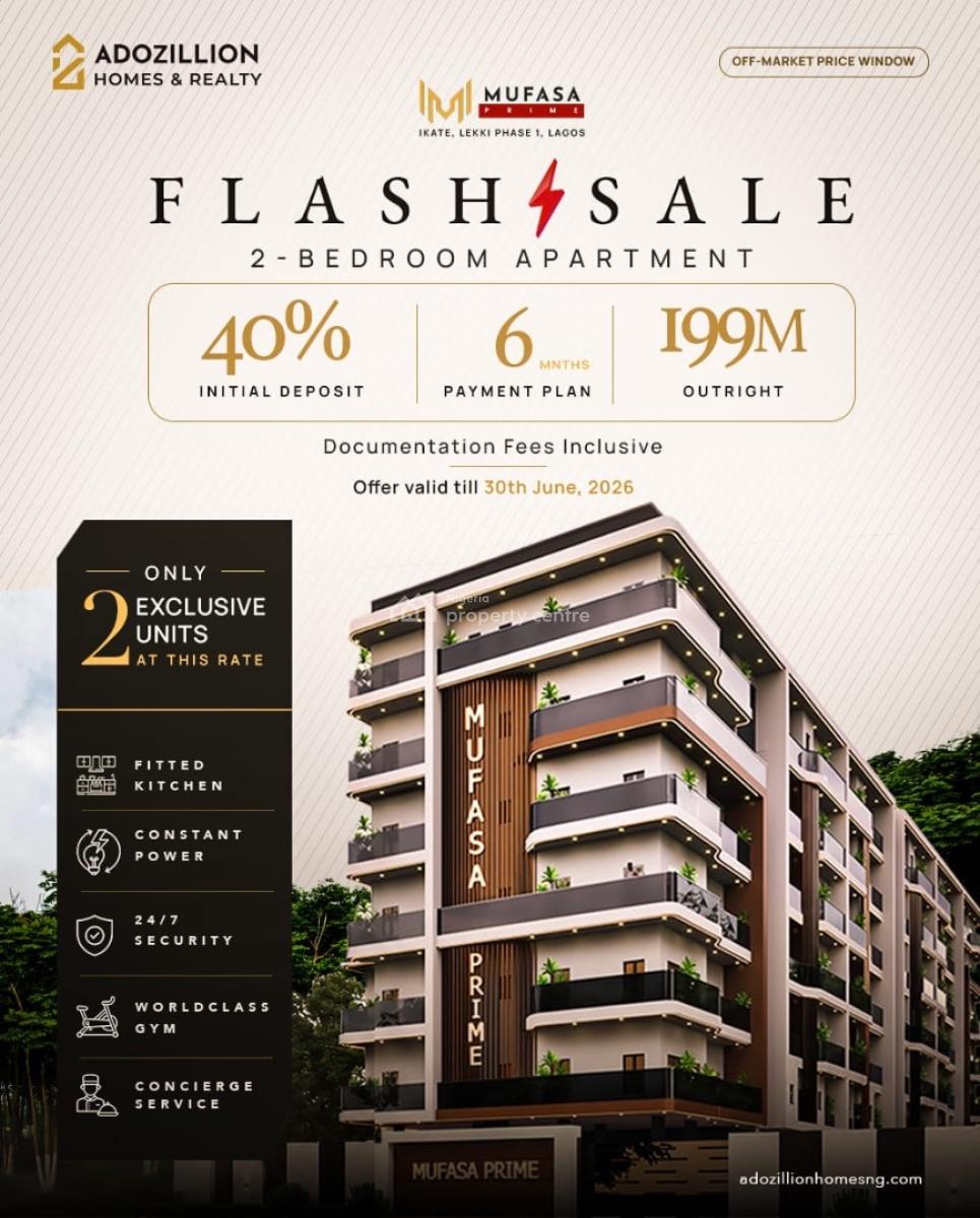 Premium 2-bedroom Apartment, Mufasa Prime Lekki, Ikate Elegushi, Lekki, Lagos, Block of Flats for Sale