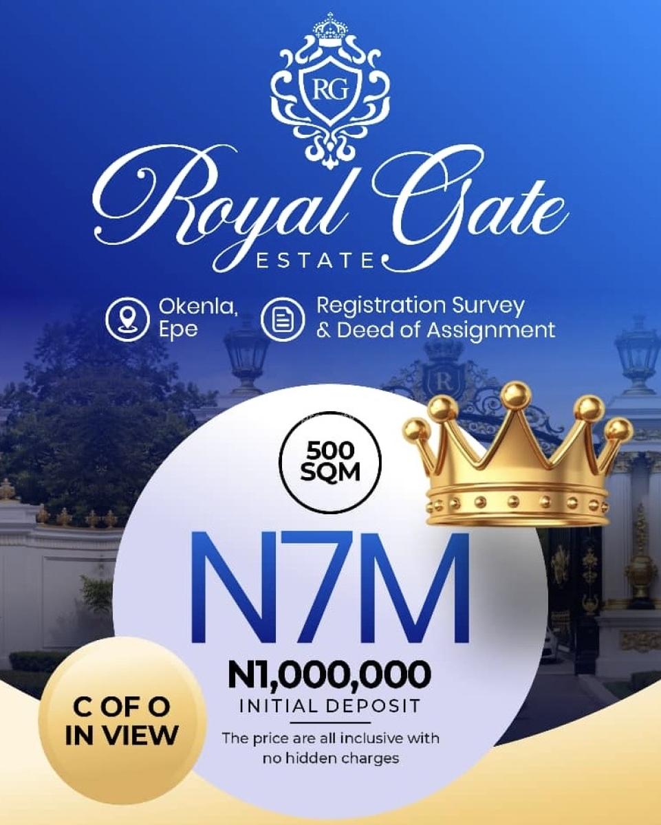 100% Dry Land with Instant Allocation, Royal Estate Located 25mins Drive to St Augustine University Okenla, Epe, Lagos, Mixed-use Land for Sale