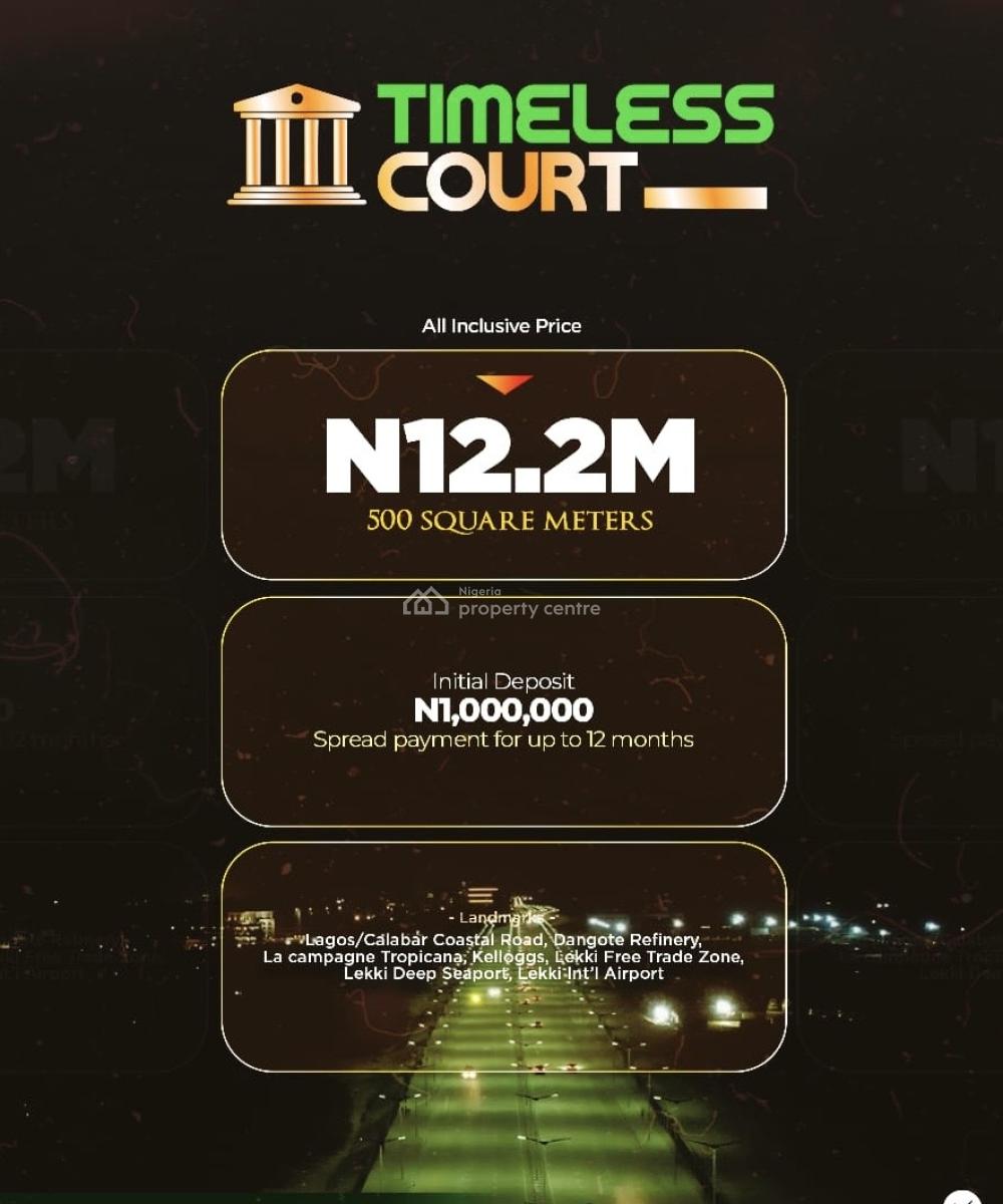 100% Dry Land with Instant Allocation, Timeless Court Located Facing Lagos-calabar Coastal Road Imendu, Ibeju Lekki, Lagos, Mixed-use Land for Sale