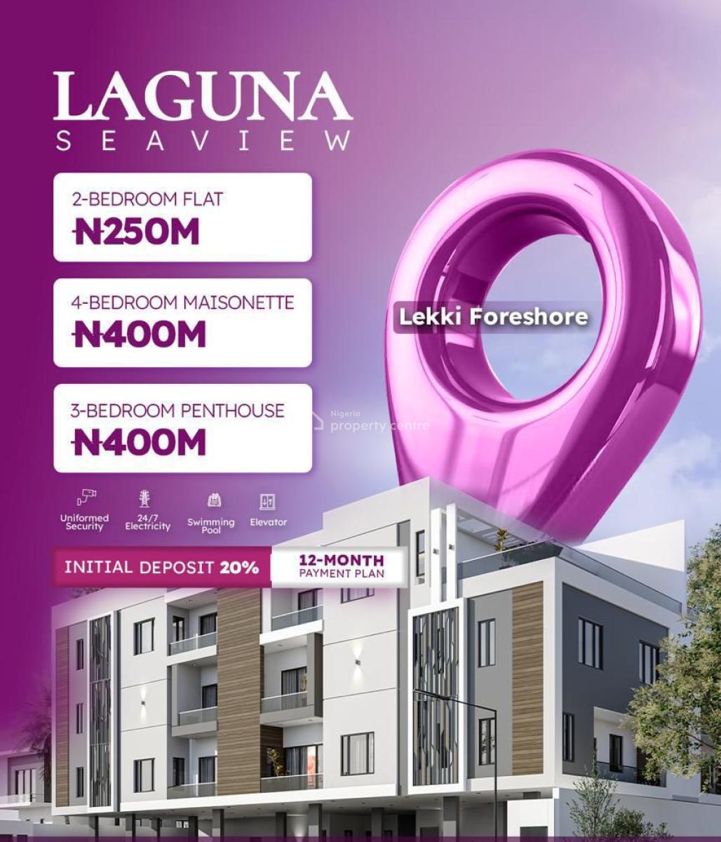Stunning Luxury 2 Bedroom Apartment with Bq, Laguna Seaside Lekki Foreshore, Orange Island, Lekki, Lagos, House for Sale