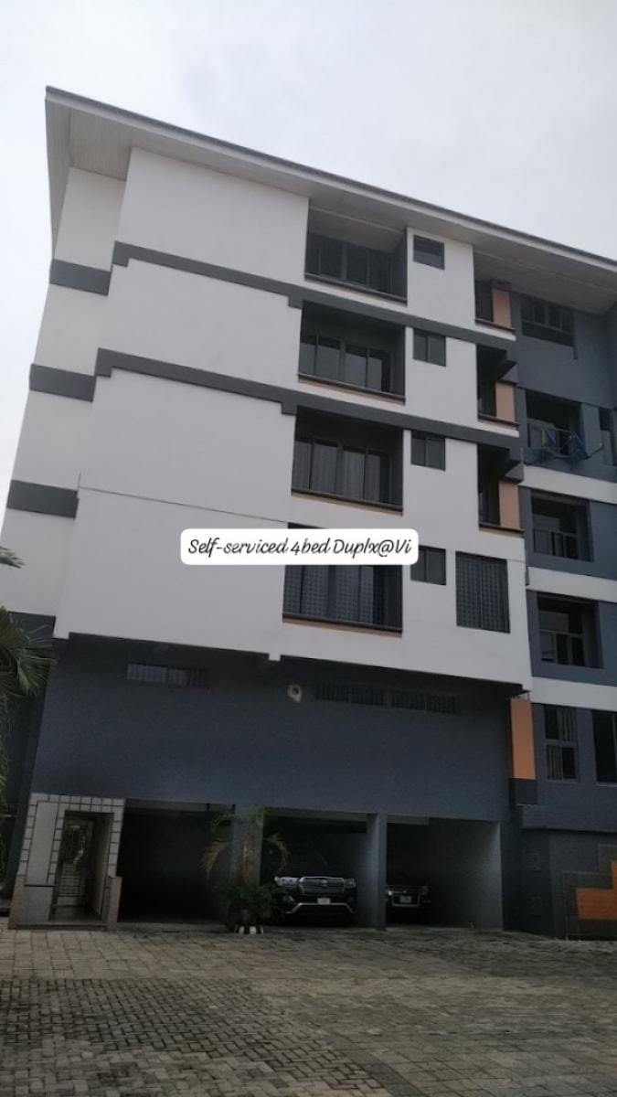 Serviced 4 Bedroom Terrace Duplex with Pool Bq and Other Facilities, Victoria Island (vi), Lagos, Terraced Duplex for Rent