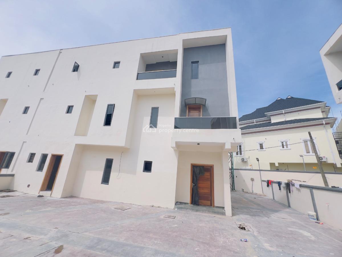 4bedroom Semi Detached Duplex with Bq, New Road , Chevron, Lekki, Lagos, Semi-detached Duplex for Sale