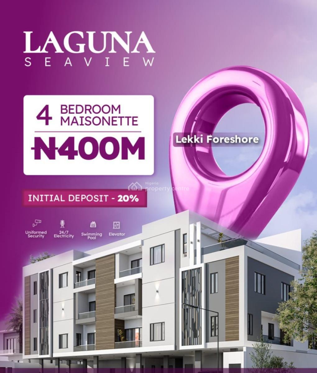 Stylish Stunning Luxury 4 Bedroom Maissionate, Laguna Seaside, Lekki Foreshore, Orange Island, Lekki, Lagos, Terraced Duplex for Sale