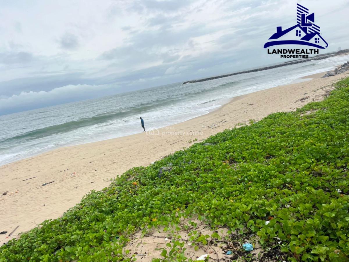 16,330sqm Beach Front Bare-land Fenced & Gated Land, By Alpha Beach Road New Road Chevron Lekki, Lekki, Lagos, Mixed-use Land for Sale