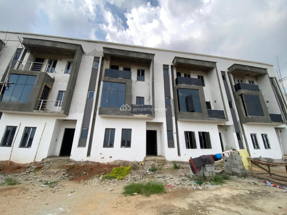 Newly-built 4 Bedroom Terrace Duplex with Bq (semi-finished), Jahi, Abuja, Terraced Duplex for Sale