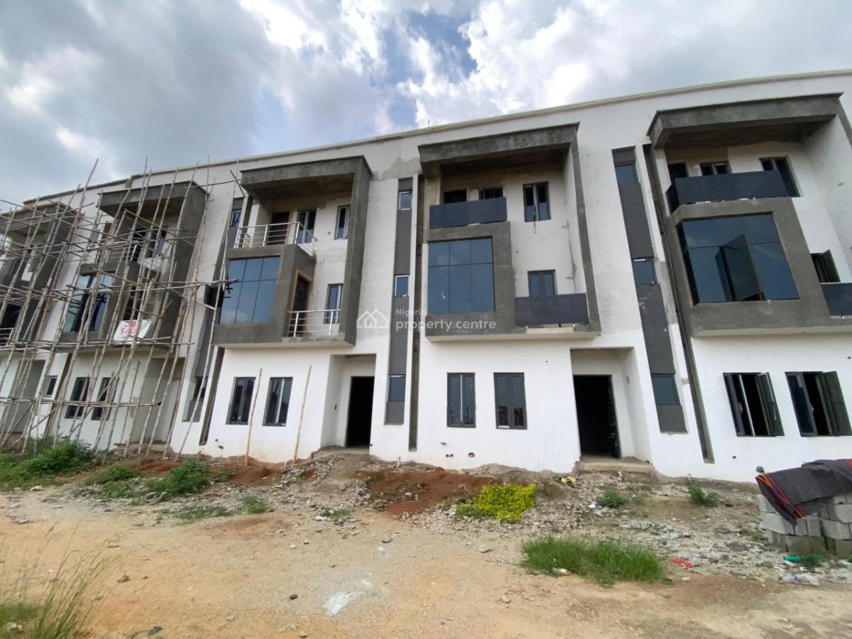 Newly-built 4 Bedroom Terrace Duplex with Bq (semi-finished), Jahi, Abuja, Terraced Duplex for Sale