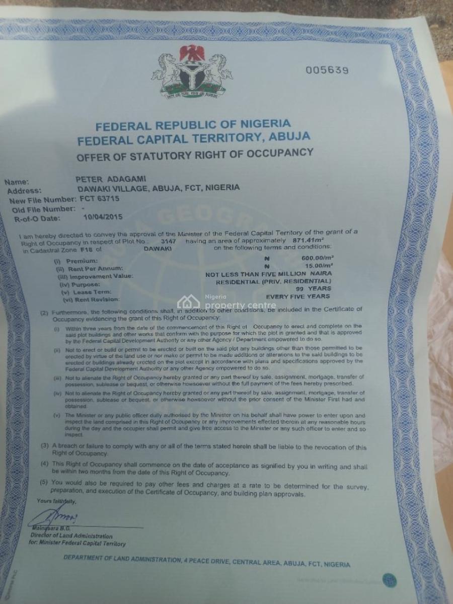 Land, Dawaki, Gwarinpa, Abuja, Residential Land for Sale