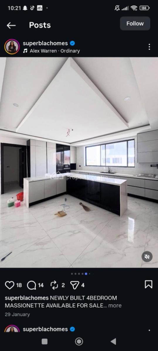Newly Built 4 Bedroom Maisonette with a Bq, Pool and Gym, Ikoyi, Lagos, Terraced Duplex for Sale
