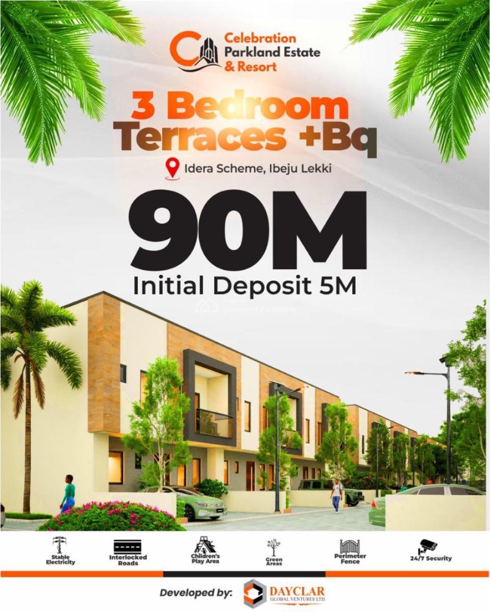 Massive 2 Bedroom Terrace Duplex Plus Bq, in a Serene Environment Idera Scheme, Ibeju Lekki, Lagos, Terraced Duplex for Sale