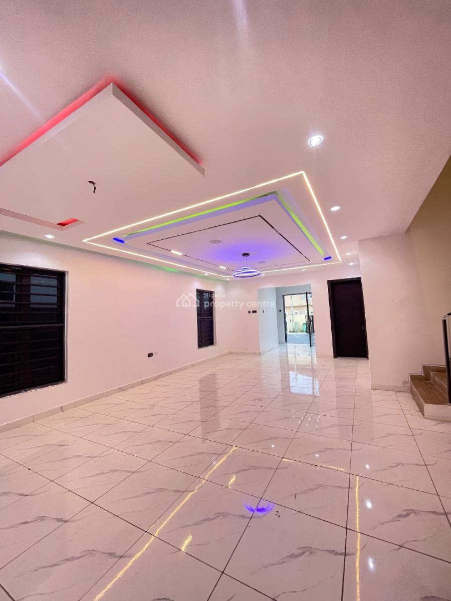Luxury Smart 4 Bedroom Duplex with Bq and Inbuilt Speakers Etc, Located Inside an Estate,clean Road,secured Estate,good Drainage, Sangotedo, Ajah, Lagos, Detached Duplex for Rent