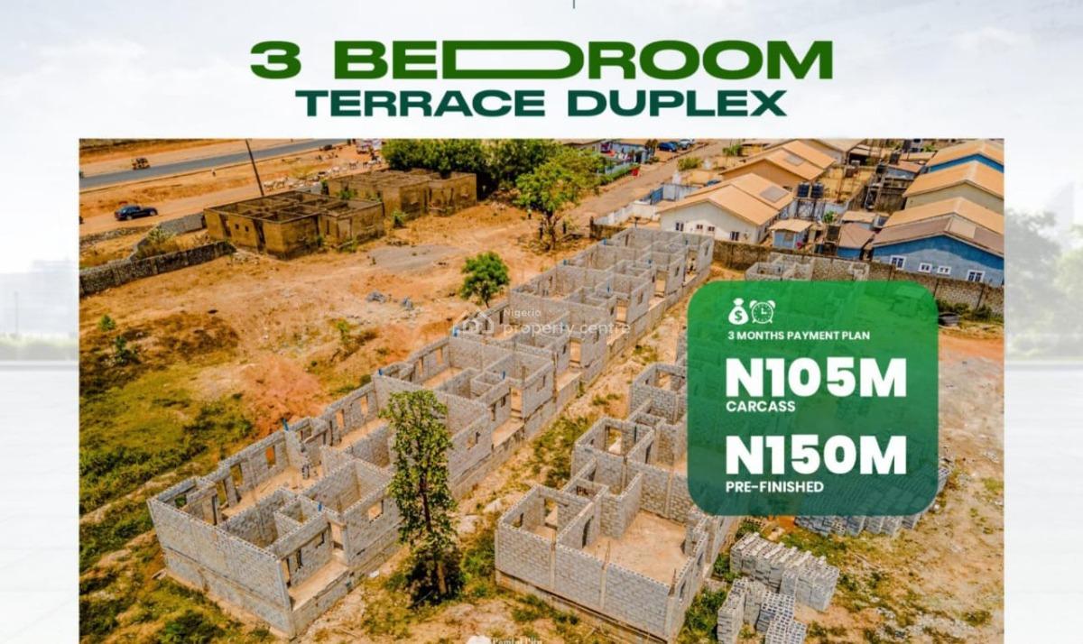 Luxurious 3 Bedroom Terrace Duplex, Vale City View Estate, Dakwo, Abuja, Terraced Duplex for Sale