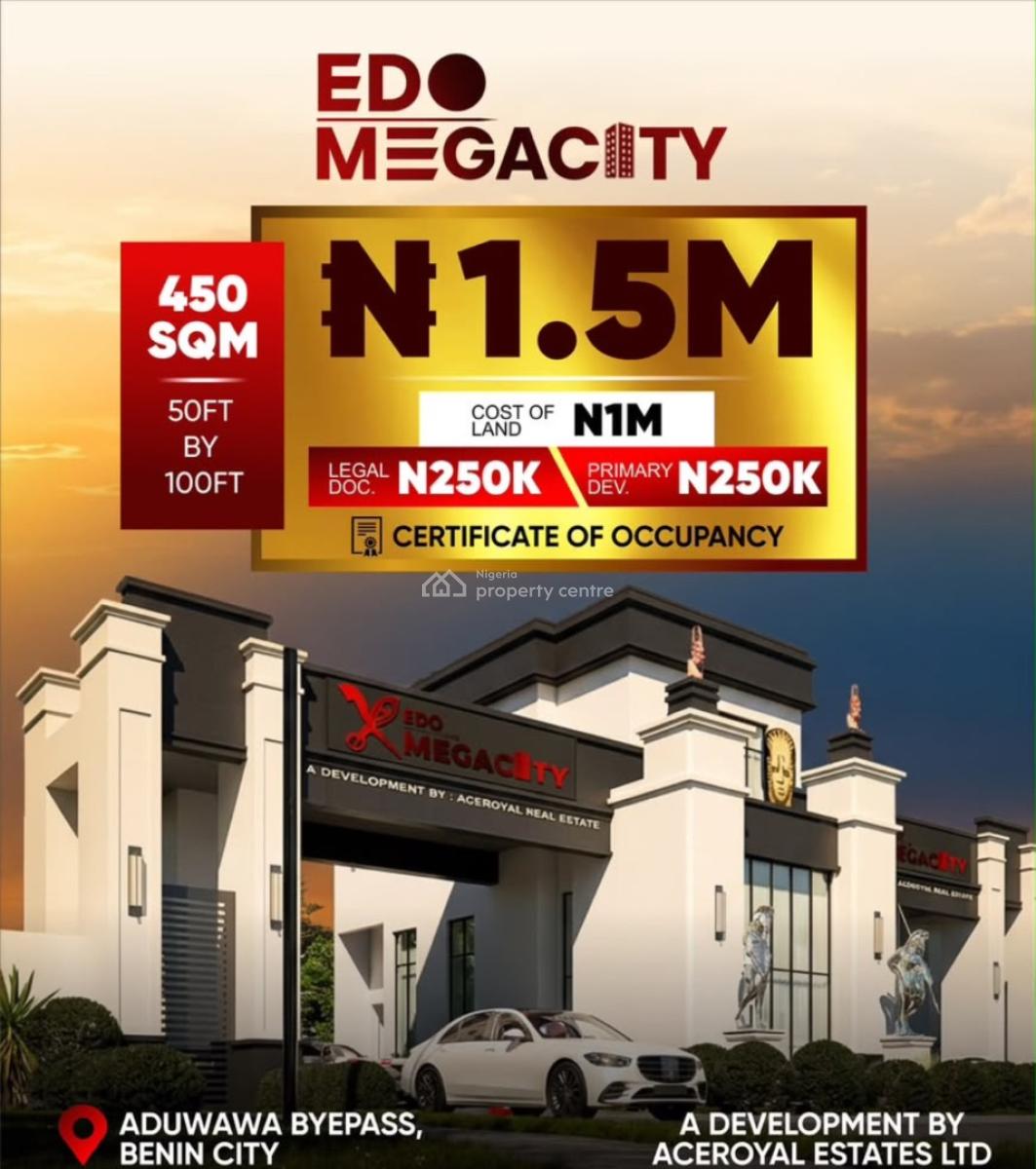 Affordable and Verified Dry Land, Edo Mega City with C of O Located Along Aduwawa Bypass Benin, Ikpoba Okha, Edo, Mixed-use Land for Sale
