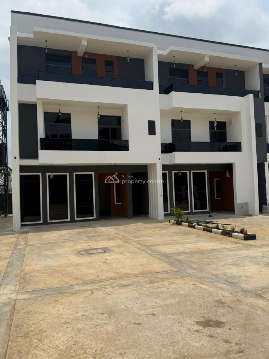 a Newly Built 4 Bedrooms Terrace Dublex with 2 Living Rooms & Bq, Guzape, Guzape District, Abuja, Terraced Duplex for Rent