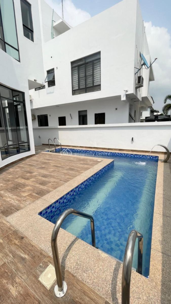 Corner Piece 5 Bedroom Fully Detached House with B/q+pool and Cinema, Pinnock Estate -, Osapa, Lekki, Lagos, Detached Duplex for Sale