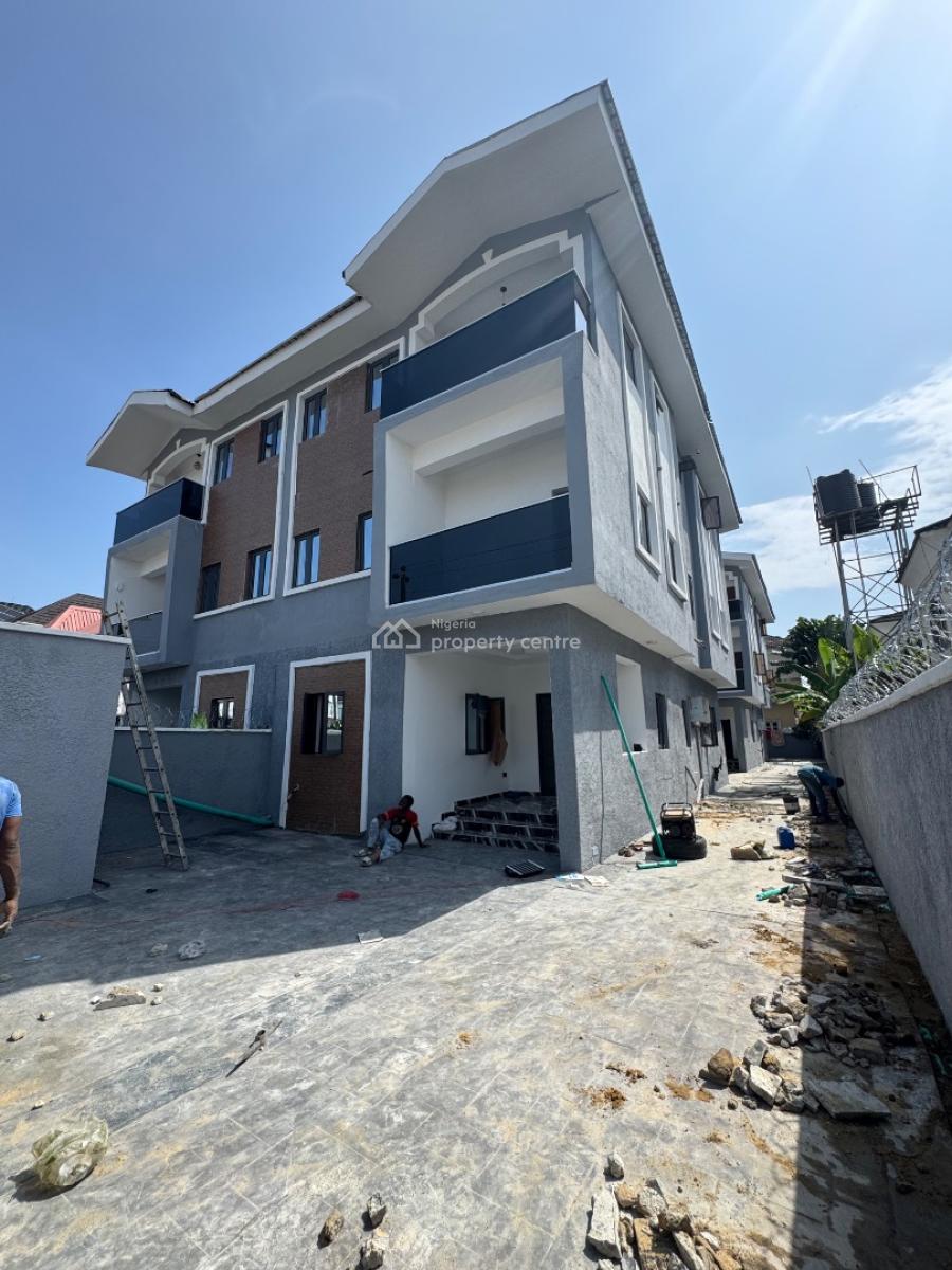 Newly Renovated 4bed Duplex with Study and Bq, Chevron, Lekki, Lagos, Semi-detached Duplex for Rent