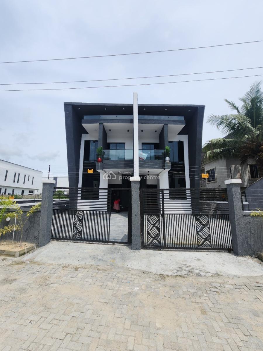 Nicely Built 4 Bedroom Semi Detached Duplex + Bq in a Secured Estate, Sangotedo, Ajah, Lagos, Semi-detached Duplex for Sale