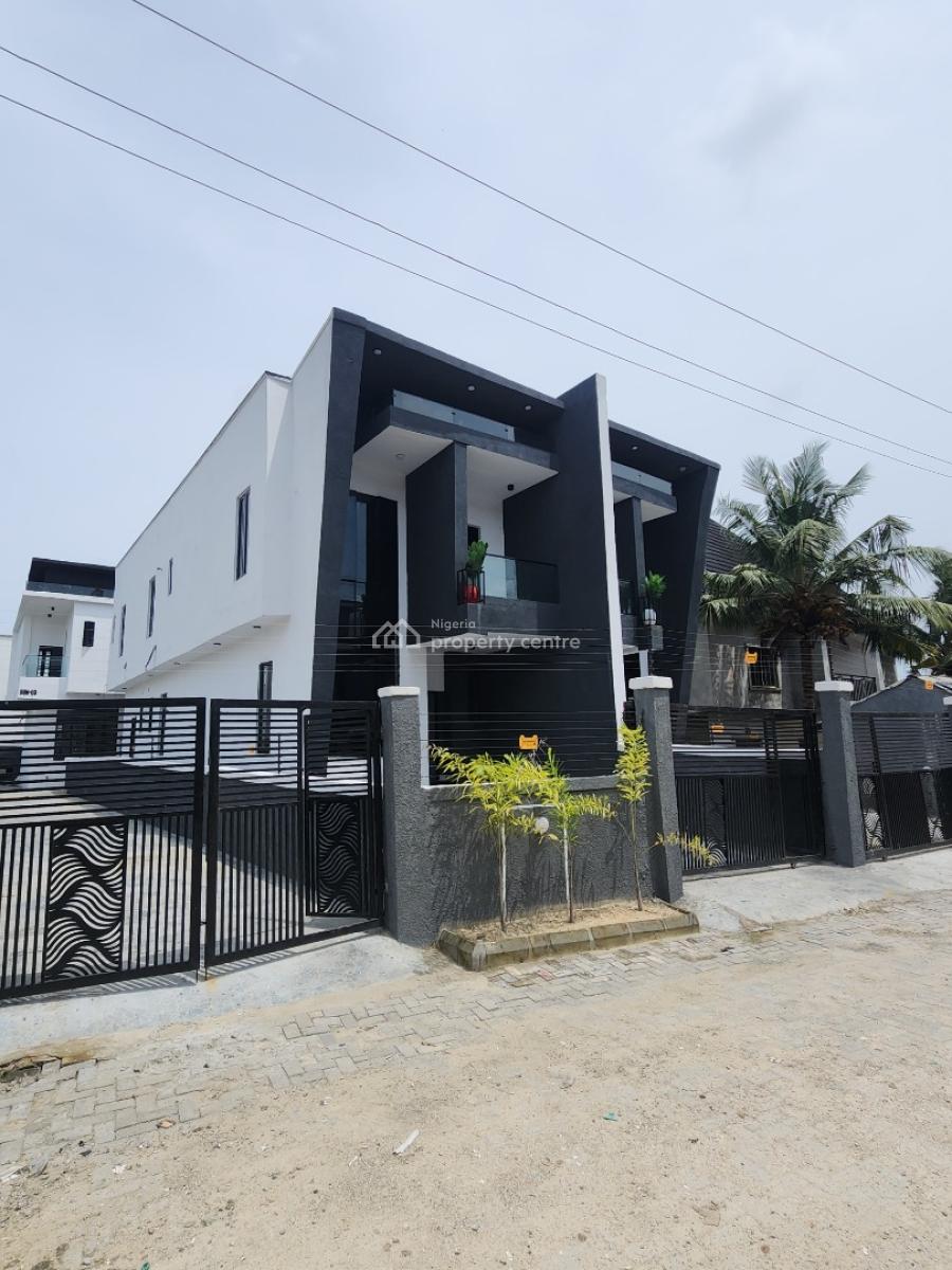 Nicely Built 4 Bedroom Semi Detached Duplex + Bq in a Secured Estate, Sangotedo, Ajah, Lagos, Semi-detached Duplex for Sale