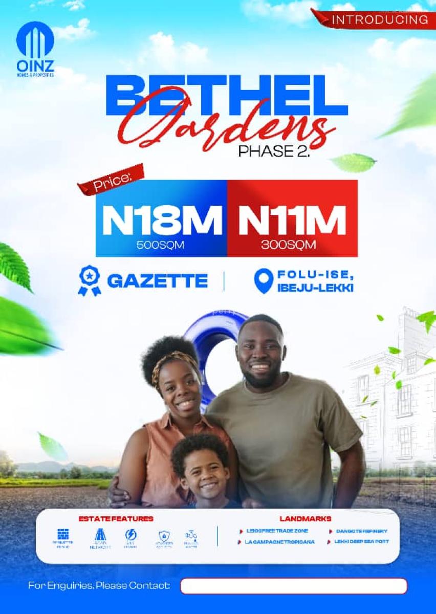 Affordable Premium Plots with Modern Infrastructure, Bethel Gardens Phase 2, Ibeju Lekki, Lagos, Residential Land for Sale