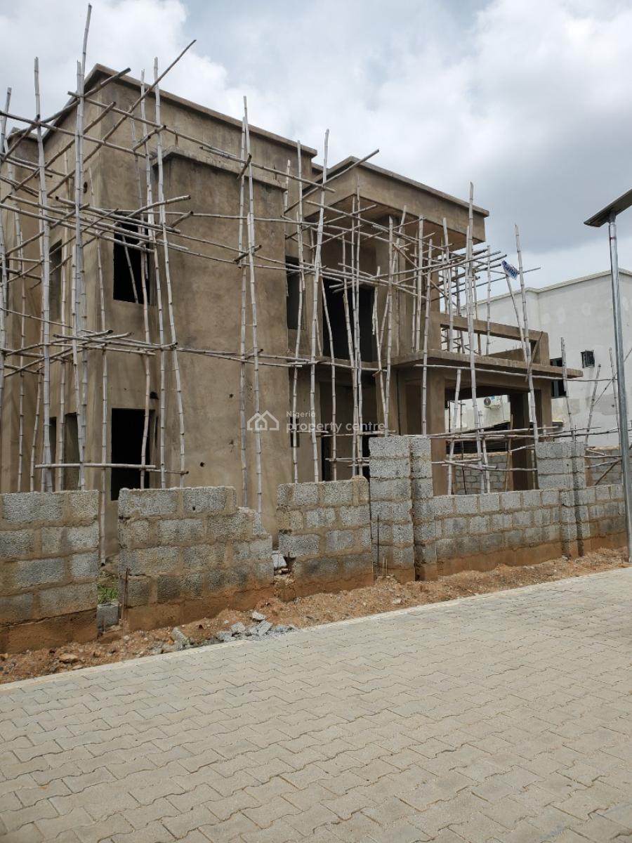 Luxury 5-bedroom Detached Carcass with Bq, Katampe Extension, Katampe, Abuja, Detached Duplex for Sale